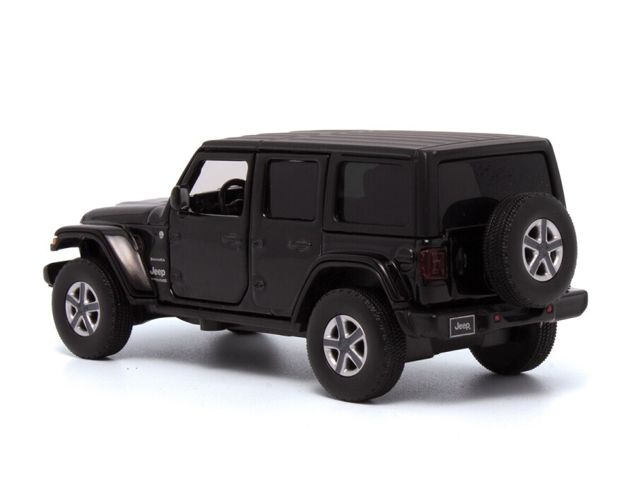 voormalig Manifestatie repertoire Jeep Wrangler Sahara Unlimited, Pull back / Zwart | Tayumo - Scale to  Perfection